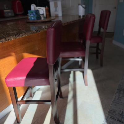 Set of 3 Barstools faux chairs