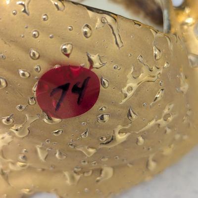 Vintage Decor 22 K Weeping Bright Gold Swan #74 (HW)