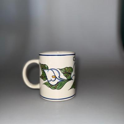 MEXICAN Folk Art Pottery coffee cup signed