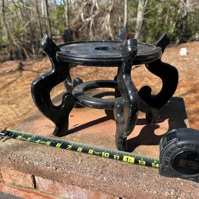 Two Porcelain Planters and a Stand