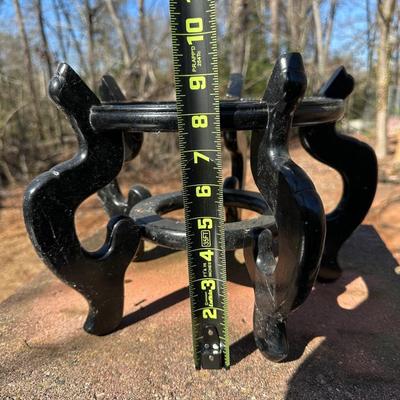 Two Porcelain Planters and a Stand