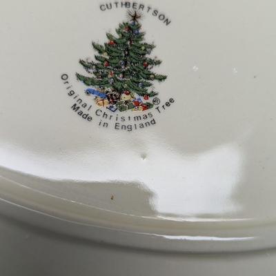 Happy Holiday Nikko & Cuthbertson Original Christmas Tree Serving Dishes #87 (HW)