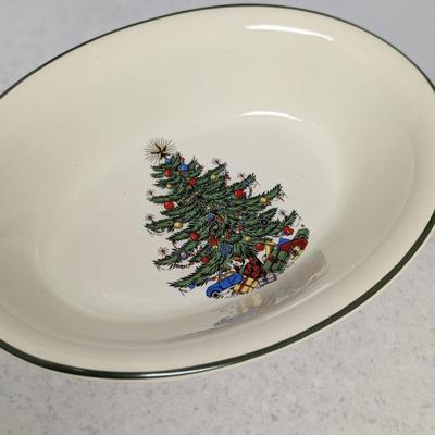 Happy Holiday Nikko & Cuthbertson Original Christmas Tree Serving Dishes #87 (HW)