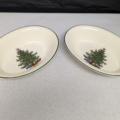 Happy Holiday Nikko & Cuthbertson Original Christmas Tree Serving Dishes #87 (HW)