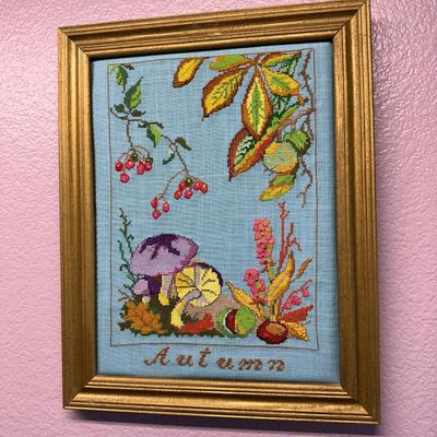 Handmade cross stitch 4 seasons