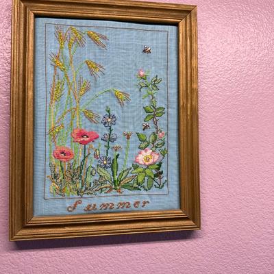 Handmade cross stitch 4 seasons