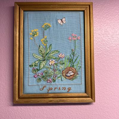 Handmade cross stitch 4 seasons