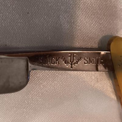 BLACK SMITH STRAIGHT EDGE RAZOR & FIXED BLADE KNIFE