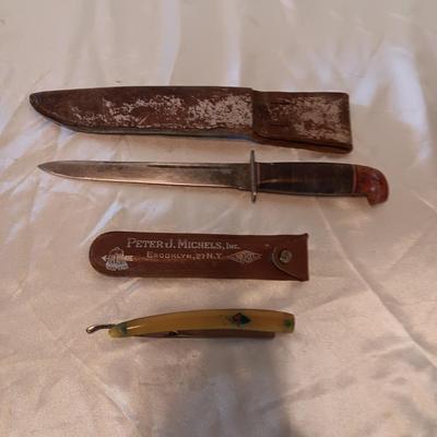 BLACK SMITH STRAIGHT EDGE RAZOR & FIXED BLADE KNIFE