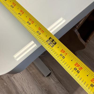 White liftable desk