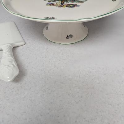 Classic Collection Nikko Japan Pedestal Cake Plate Christmas Tree #89 (HW)