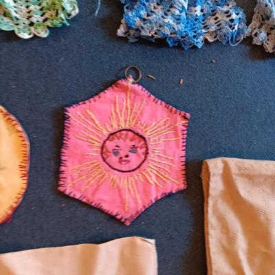 HANDMADE DOILIES, POT HOLDERS, APRON AND MORE