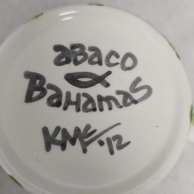 2 Signed Abaco Bahamas Coffee Mugs #91 (HW)
