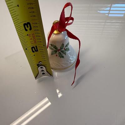 VINTAGE LENOX PORCELAIN MINIATURE CHRISTMAS BELL/ORNAMENT