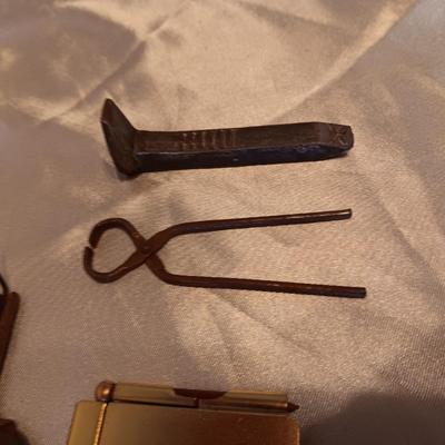 SMALL BRASS NOTEPAD W/PENCIL & MORE