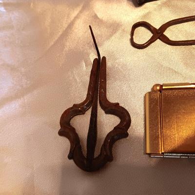 SMALL BRASS NOTEPAD W/PENCIL & MORE