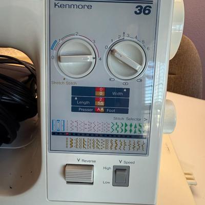 Kenmore 36 Sewing Machine In Case Plus Sewing Supplies