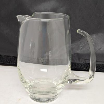 Vintage Glass/Crystal Pitchers Glasses & Serving Plate (HW)