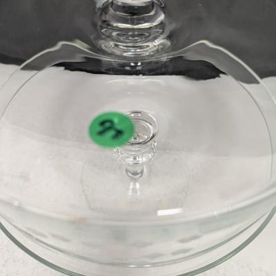 Etched Flower Dome Pedestal Cake Stand #97 (HW)