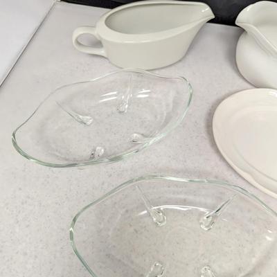 Vintage Gravy Boats & Glass Candy Dishes (HW)
