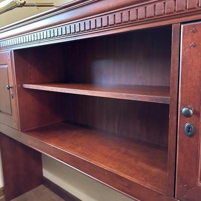 Wood Top Half of Office Hutch