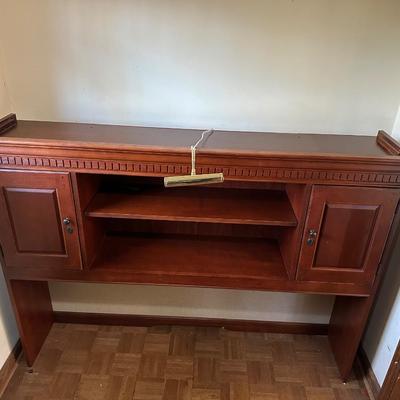 Wood Top Half of Office Hutch