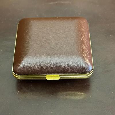 Vintage Top Grain Saddle Leather Briefcase and Timex Travel Alarmclock