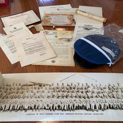 Lot of misc Military War Items including Hat