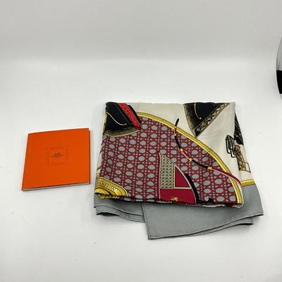 548 HERMÈS Paris Carrè 90 Silk Scarf '1965 Francois De La Perriere'