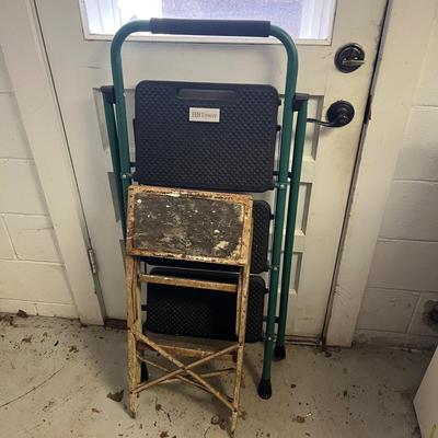 Two Step Stools & Werner Ladder (B2-MG)