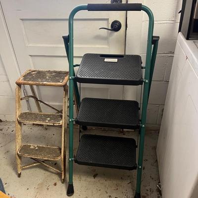 Two Step Stools & Werner Ladder (B2-MG)