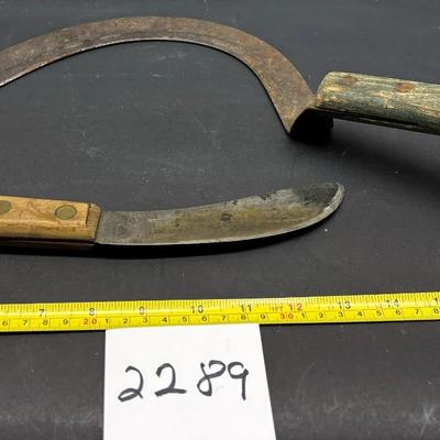 Vintage Sickle and Knife