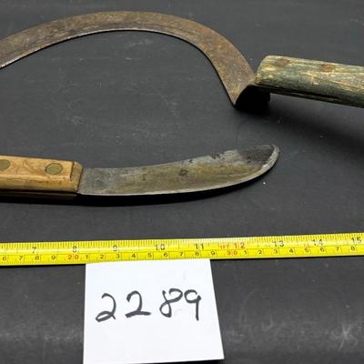 Vintage Sickle and Knife
