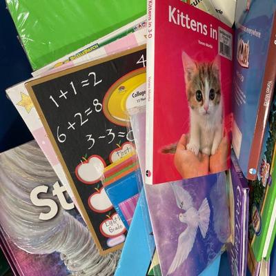 Children’s and adult books in tote