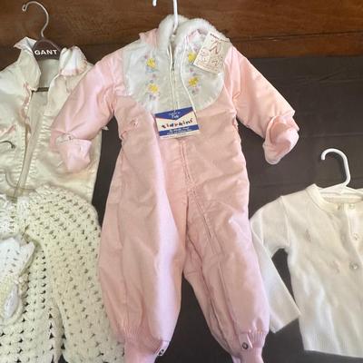 Lot of Vintage Pink & Off White Baby/Toddler Clothing