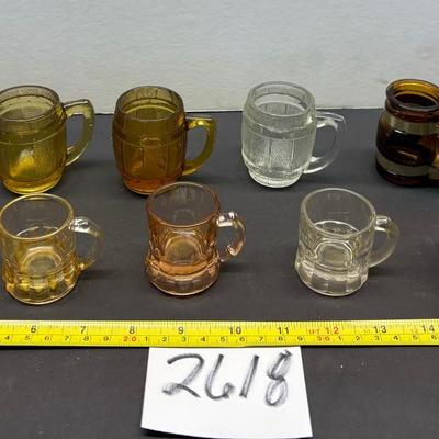 Vintage Mini Glass Mugs