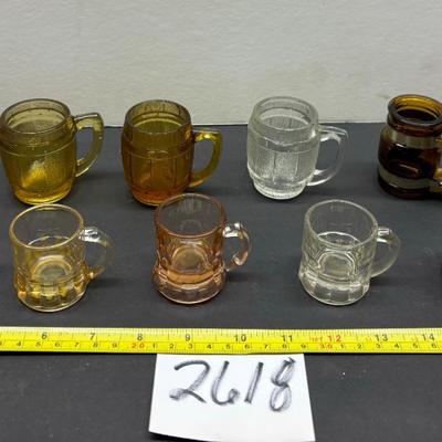 Vintage Mini Glass Mugs