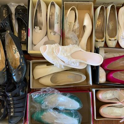Lot of Ladies 4 1/2 Shoes Reds, Whites and more