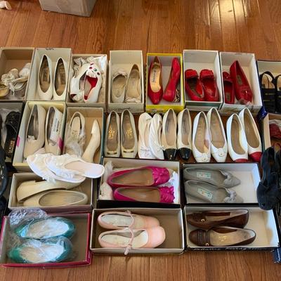 Lot of Ladies 4 1/2 Shoes Reds, Whites and more