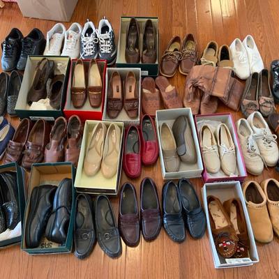 Lot of Ladies 4 1/2 Shoes including Athletic, Sandals and More