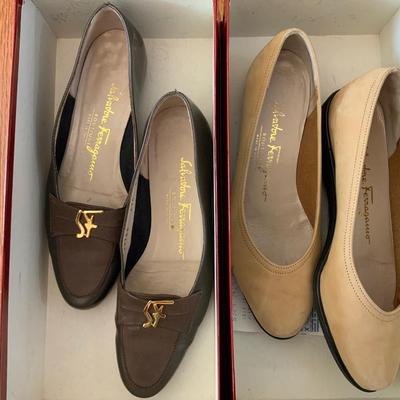 Lot of 5 Ladies 4 1/2B Salvatore Ferragamo Italian Shoes