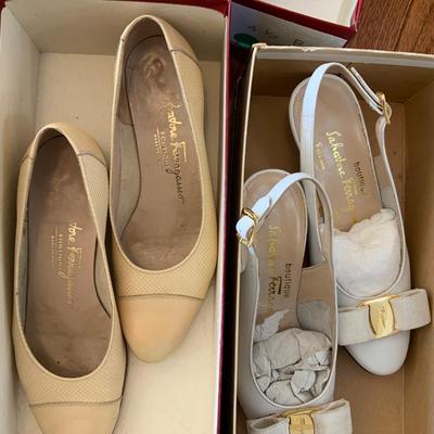 Lot of Ladies 4 1/2 Salvatore Ferragamo Italian Shoes 4 different colors