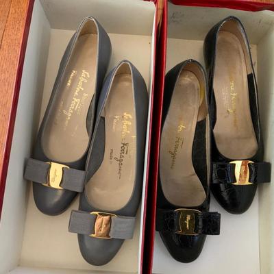 Lot of Ladies 4 1/2 Salvatore Ferragamo Italian Shoes 4 different colors