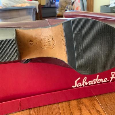 Ladies 4 1/2 B Vintage Salvatore Ferragamo Red Italian Tall Boot