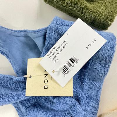 556 Set of 5 DONNI Terry Bralettes Size L