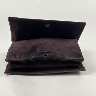 557 PRADA Brown Suede and Leather Shoulder Bag