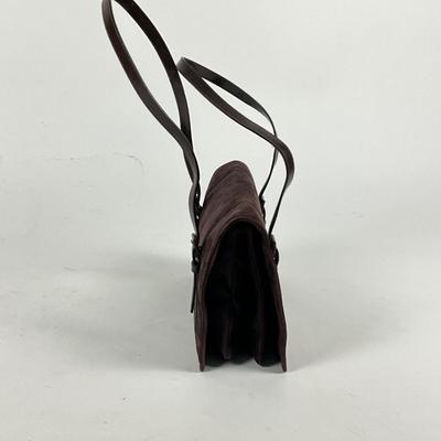 557 PRADA Brown Suede and Leather Shoulder Bag