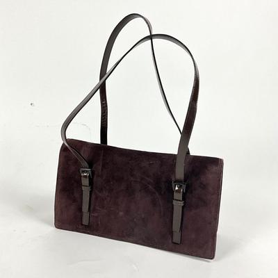 557 PRADA Brown Suede and Leather Shoulder Bag