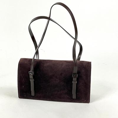 557 PRADA Brown Suede and Leather Shoulder Bag