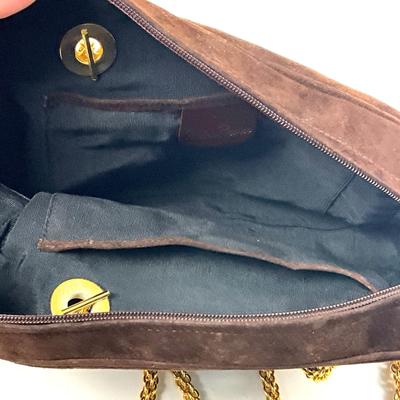 560 PALOMA PICASSO Brown Suede Shoulder Bag